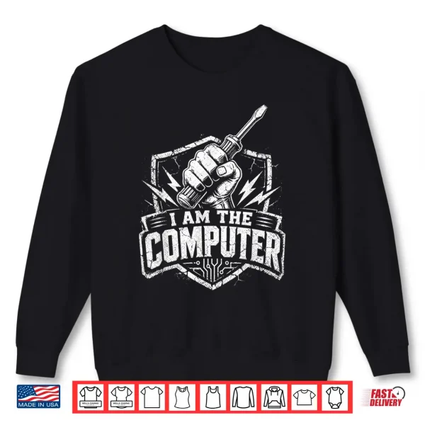 Sweatshirt Funny Car Mechanic Computer Graphic Retro Slogan Shirt