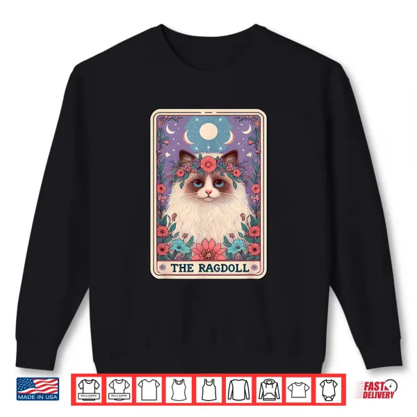 Sweatshirt Funny Cat Tarot Card The Ragdoll For Kitten Lover Shirt