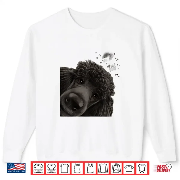Sweatshirt Funny Curious Dog Black Standard Poodle Shirt