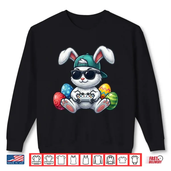 Sweatshirt Funny Easter Bunny Gaming Video Game Gamer Easter Day Boys Shirt