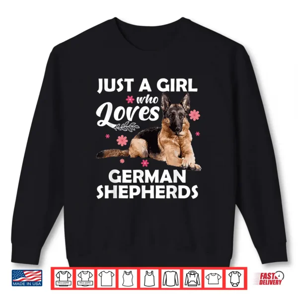 Sweatshirt Funny German Shepherd Art For Girls Women Kids Dog Lovers Shirt
