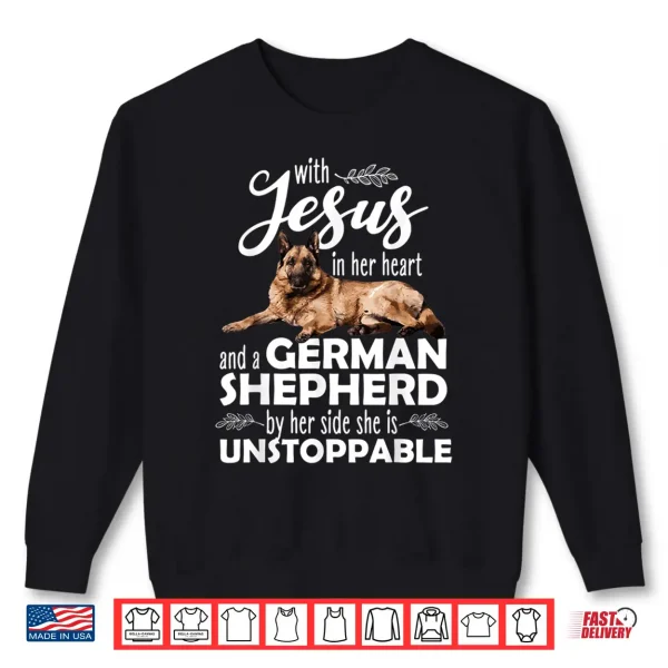 Sweatshirt Funny German Shepherd Art For Women Girls Kids Dog Lover Shirt