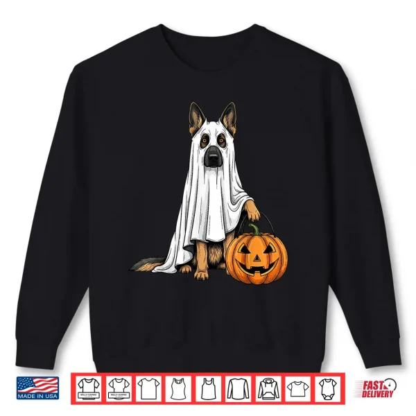 Sweatshirt Funny German Shepherd Ghost Pumpkin Spooky Dog Lover Shirt