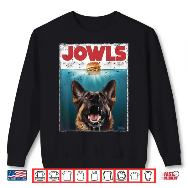 Sweatshirt Funny German Shepherd Jowls Hamburger GSG Dog Mom Dog Dad Shirt