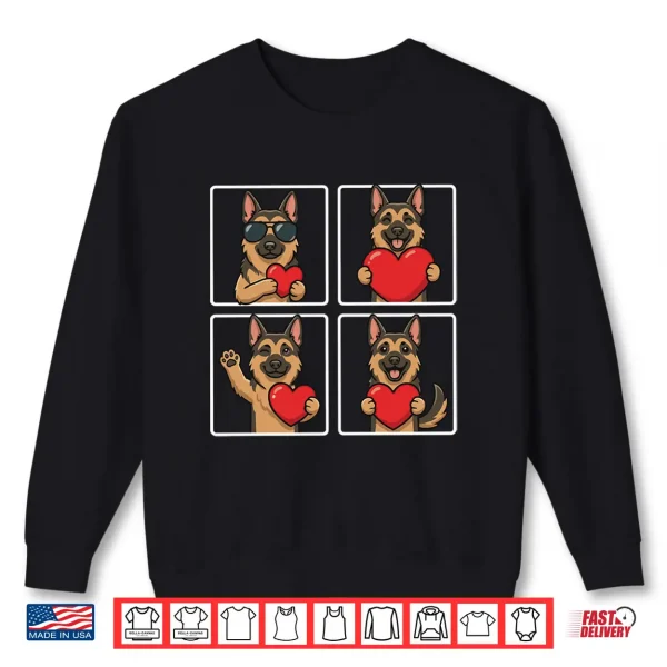 Sweatshirt Funny German Shepherd Photobooth Dog Lover Valentines Shirt