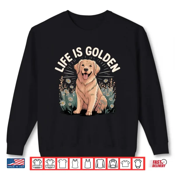 Sweatshirt Funny Golden Retriever Costume for Men Women Kids Goldie Shirt