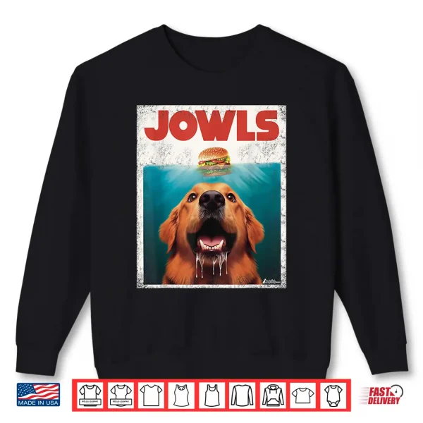 Sweatshirt Funny Golden Retriever Rusty Goldie Jowls Burger Dog Mom Shirt