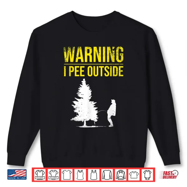Sweatshirt Funny I Pee Outside Gift For Camping Boys Teens Kids Camper Shirt