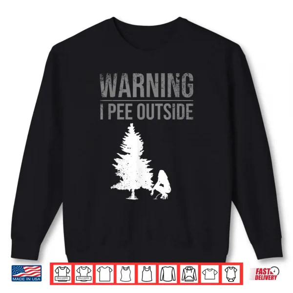 Sweatshirt Funny I Pee Outside Gift For Camping Girls Teens Kids Camper Shirt
