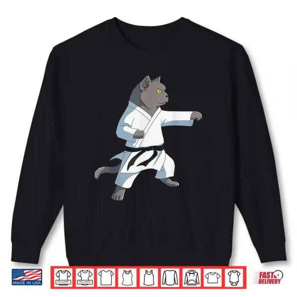 Sweatshirt Funny Karate British Shorthair Cat Shirt