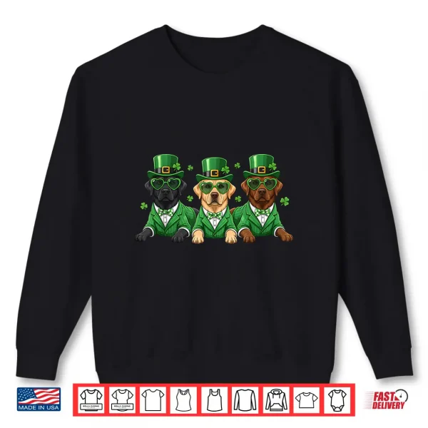 Sweatshirt Funny Labrador Retriever Shamrock St Patricks Day Irish Dog Shirt