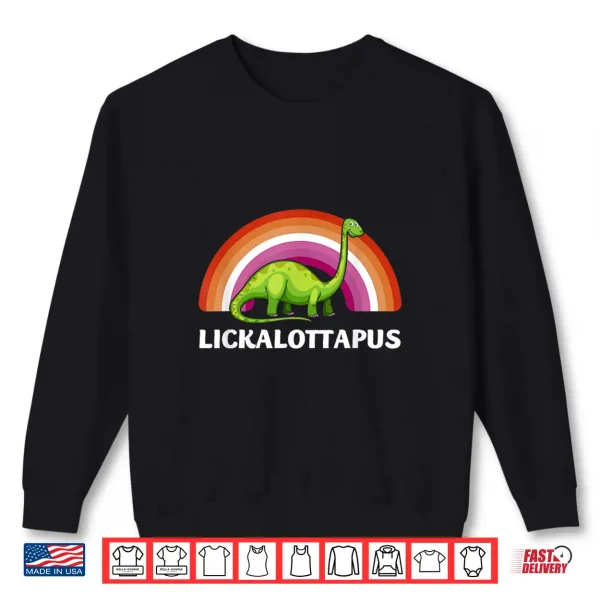 Sweatshirt Funny Lesbian Flag Lesbian Pride Dinosaurs LGBTQ Shirt