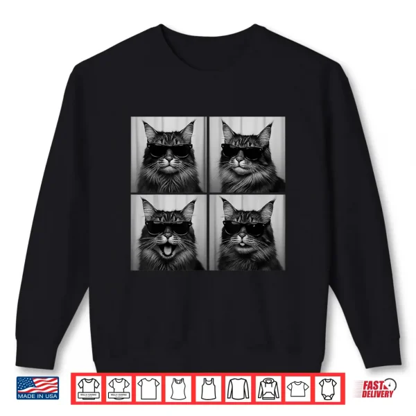 Sweatshirt Funny Maine Coon Cat Lover Cute Photo Booth Shirt