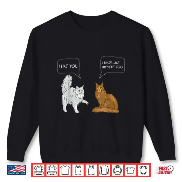 Sweatshirt Funny Maine Coon Cat Lover Professional Minimalist Modern Graphic Shirt