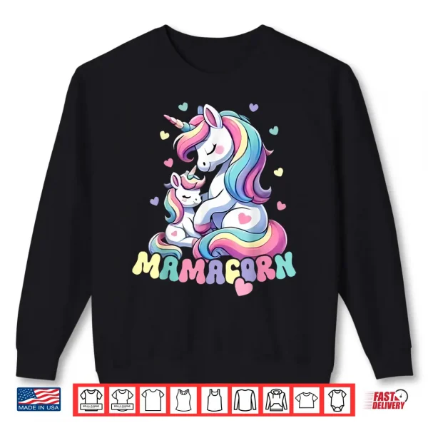 Sweatshirt Funny Mamacorn Costume Mothers Day Unicorn Mom Women Mother Shirt