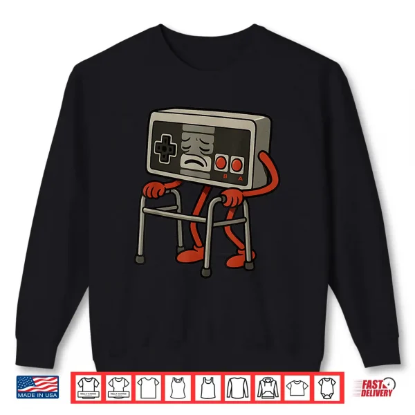 Sweatshirt Funny Old Gamer Gaming Retro 80s 90s Video Game Old Gamer Shirt
