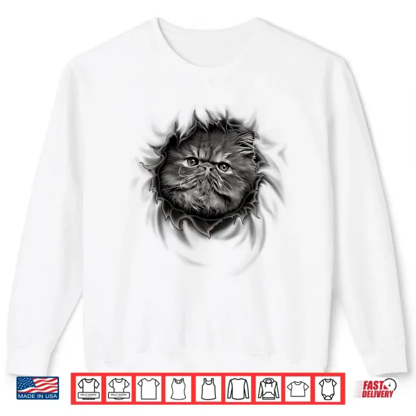 Sweatshirt Funny Persian Cat Shirt Men Women Kids Shirt