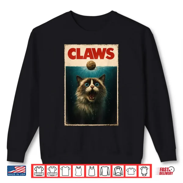 Sweatshirt Funny Ragdoll Cat CLAWS Yarn Ball Top Kitten Men Women Kids Shirt