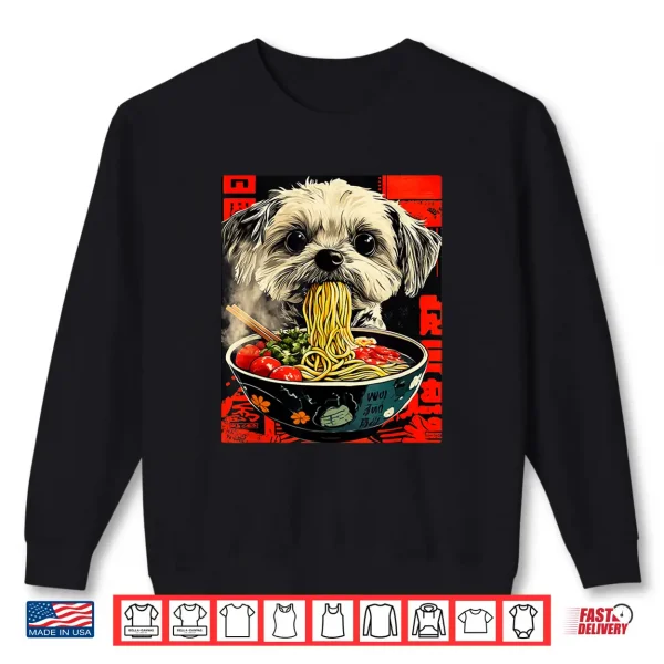Sweatshirt Funny Shih Tzu Ramen Japanese Kawaii Shih Tzu Shirt