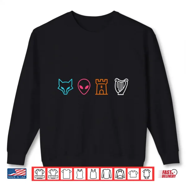 Sweatshirt Funny Spurs Fox Alien Castle Harper Shirt