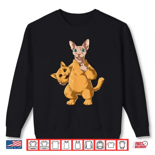Sweatshirt Funny dressed up naked cat costume Shirt
