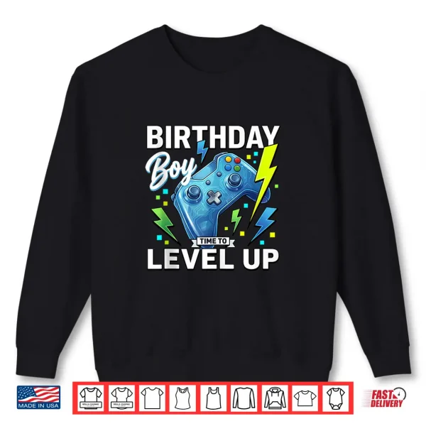 Sweatshirt Gamer Birthday Time To Level Up Shirt