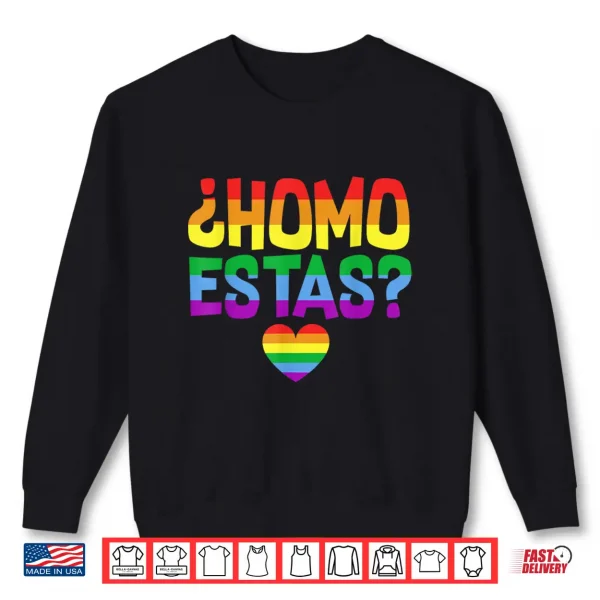 Sweatshirt Gay Pride Ally LGBTQ Pride Month Homo Estas Spanish Mexican Shirt