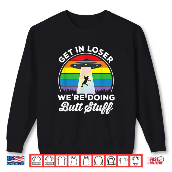 Sweatshirt Gay Pride Funny Gay Alien Abduction UFO Rainbow Shirt