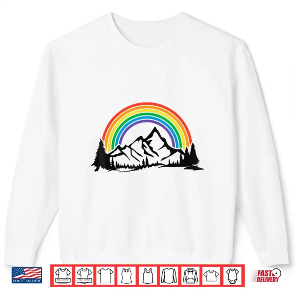 Sweatshirt Gay Pride Hiking Camping Backpacking Outdoor Retro LGBT Shirt