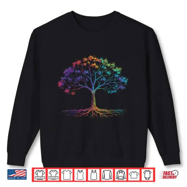 Sweatshirt Gay Pride Month Tree LGBTQ Ally Rainbow Lesbian Shirt