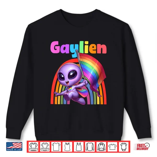 Sweatshirt Gaylien Gay Alien Pride LGBTQ Professional Graphic Shirt