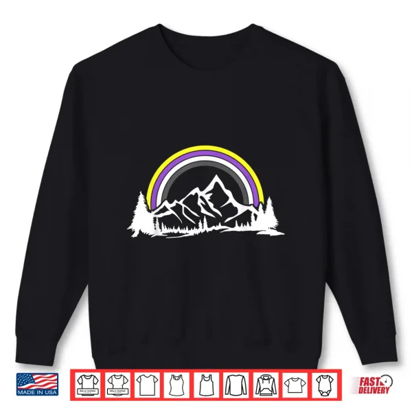 Sweatshirt Gender Nonbinary Pride Hiking Camping Backpacking LGBT Shirt