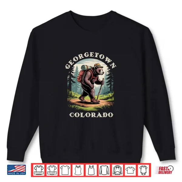 Sweatshirt Georgetown Colorado CO Mountains Hiking Backpacking Bear Shirt