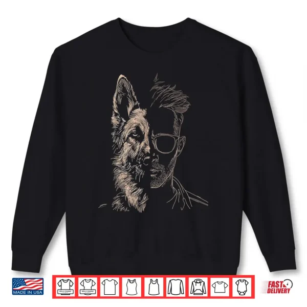 Sweatshirt German Shepherd Dad Dog Art Lover Fathers Day Shirt