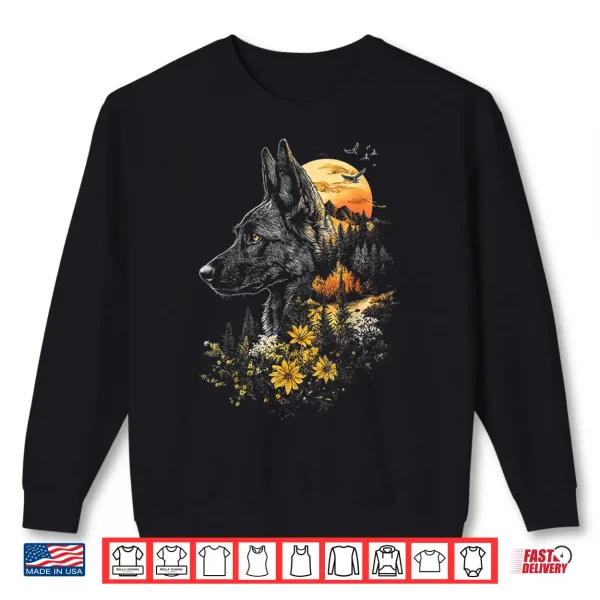 Sweatshirt German Shepherd Dog Camping Nature Lover Shirt