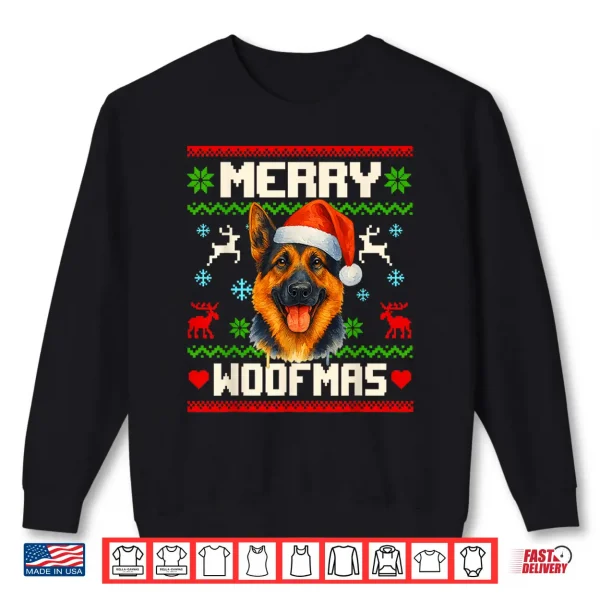 Sweatshirt German Shepherd Dog Christmas Ugly Sweater Dog Lover Xmas Shirt