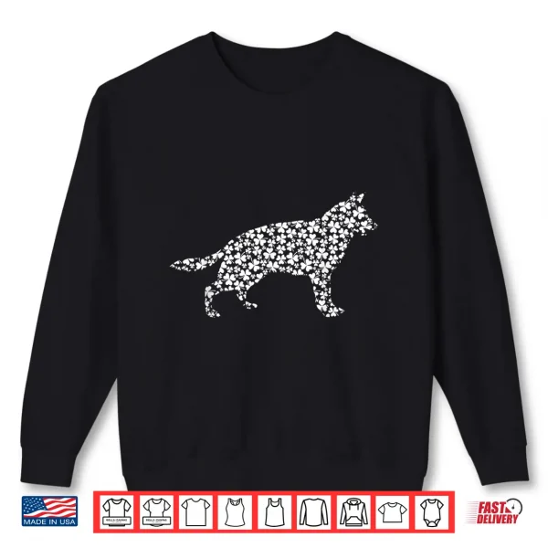 Sweatshirt German Shepherd Dog Cute Shamrock St Patricks Day Shirt