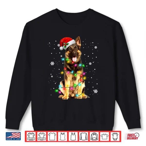 Sweatshirt German Shepherd Dog Tree Christmas Sweater Xmas Dogs Gifts Shirt