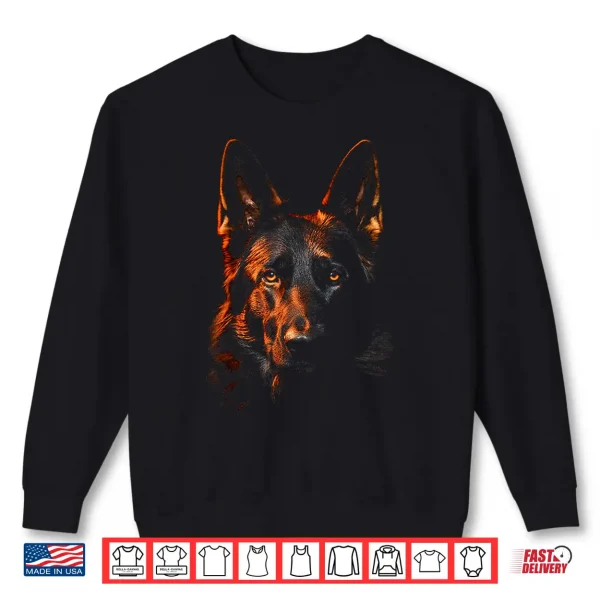 Sweatshirt German Shepherd Graphic Pet Illustration Dog German Shepherd Shirt