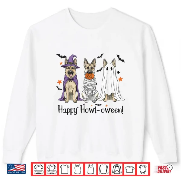 Sweatshirt German Shepherd Halloween Witch Mummy Ghost Dog Lover Shirt