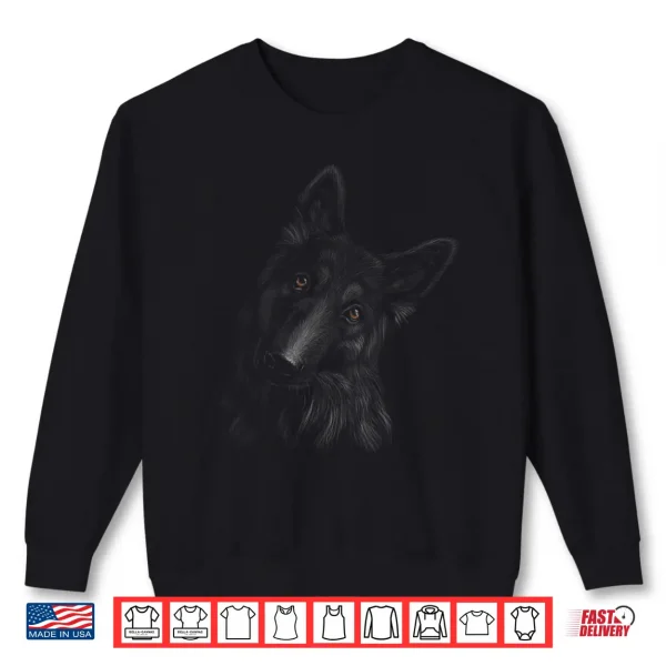 Sweatshirt German Shepherd Head gifts Dog Dogs Boys Girls Women Men Shirt