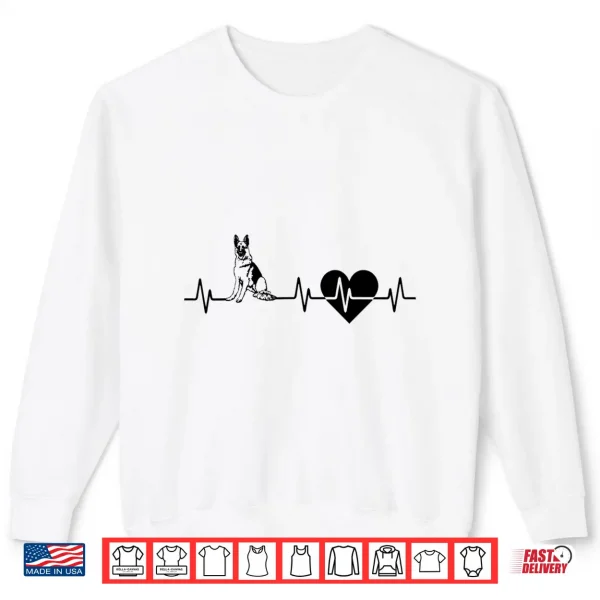 Sweatshirt German Shepherd Heartbeat I Love My German Shepherd Gift Shirt