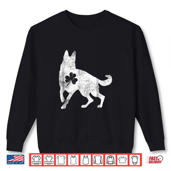 Sweatshirt German Shepherd Irish Clover Shirt St Patrick Day Dog Gift