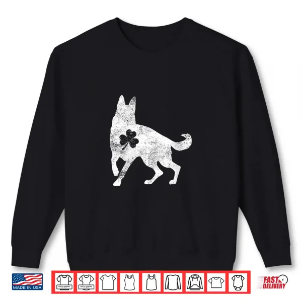 Sweatshirt German Shepherd Irish Clover St Patricks Day Dog Gift Shirt