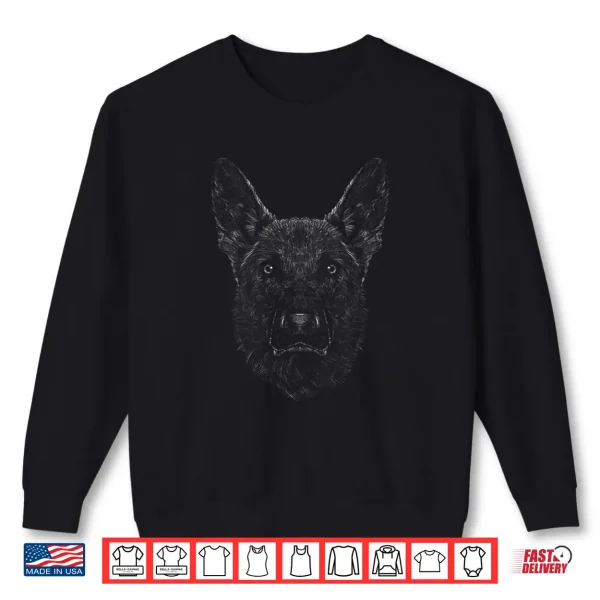 Sweatshirt German Shepherd Lover Motif Dog Owner Professional Minimalist Graphic Shirt