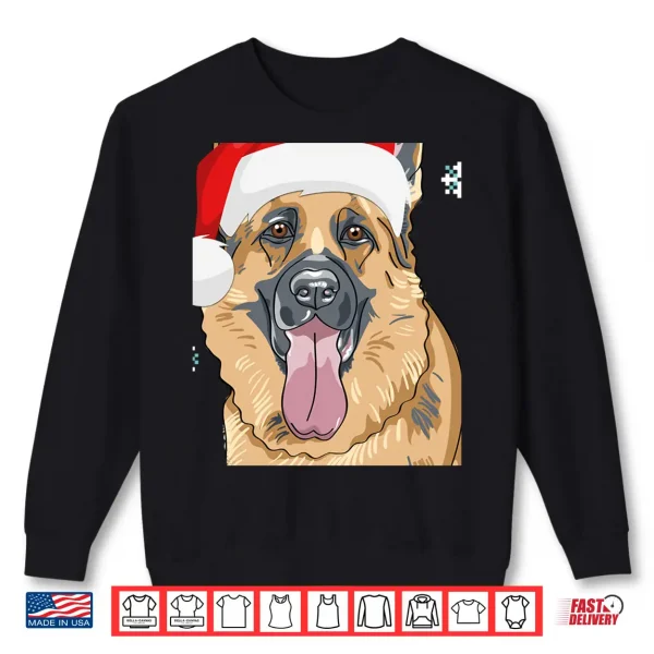 Sweatshirt German Shepherd Merry Woofmas Shirt Christmas Dog Gift