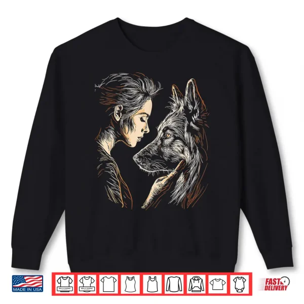 Sweatshirt German Shepherd Mom Dog Art Lover Mothers Day Shirt