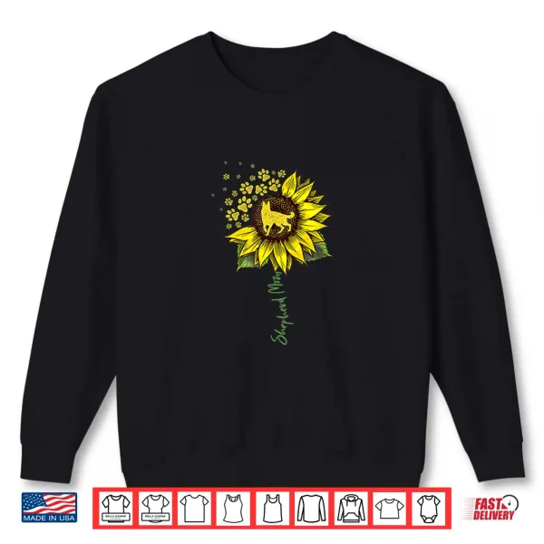 Sweatshirt German Shepherd Mom Sunflower Shepherd Gifts Dog Mom Mama Shirt