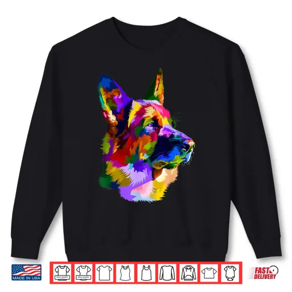 Sweatshirt German Shepherd Pop Art Portrait for Dog Owners Shirt