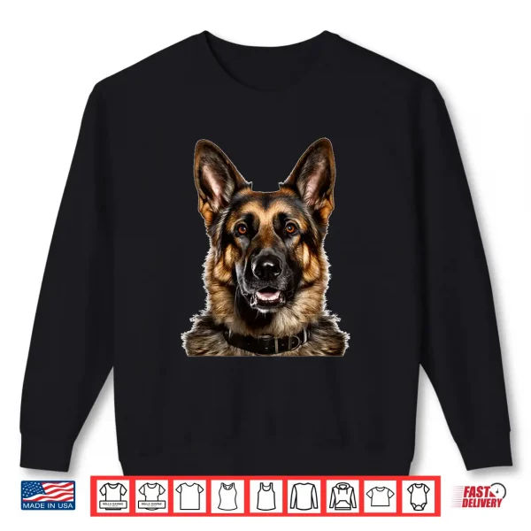 Sweatshirt German Shepherd Portrait Art Dog Shirt